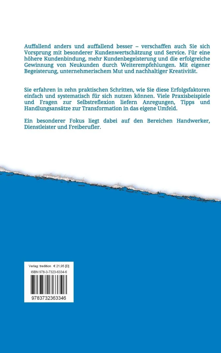 Rückseite: 9783732363346 | Auffallend anders - Vorsprung durch Kundenwertschätzung und...
