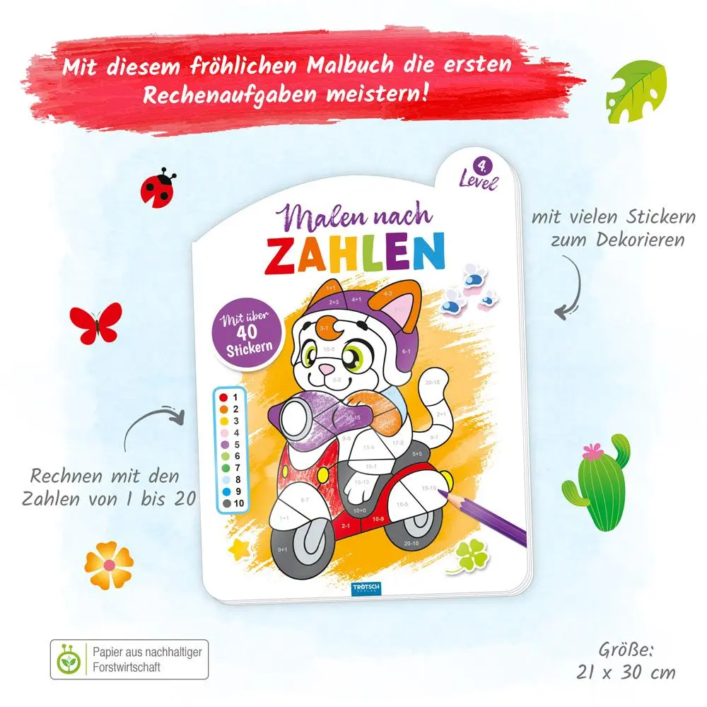 Bild: 9783988023346 | Trötsch Malen nach Zahlen 4. Level Malbuch | KG | Taschenbuch | 16 S. Bild: 9783988023346 | Trötsch Malen nach Zahlen 4. Level Malbuch | KG | Taschenbuch | 16 S.