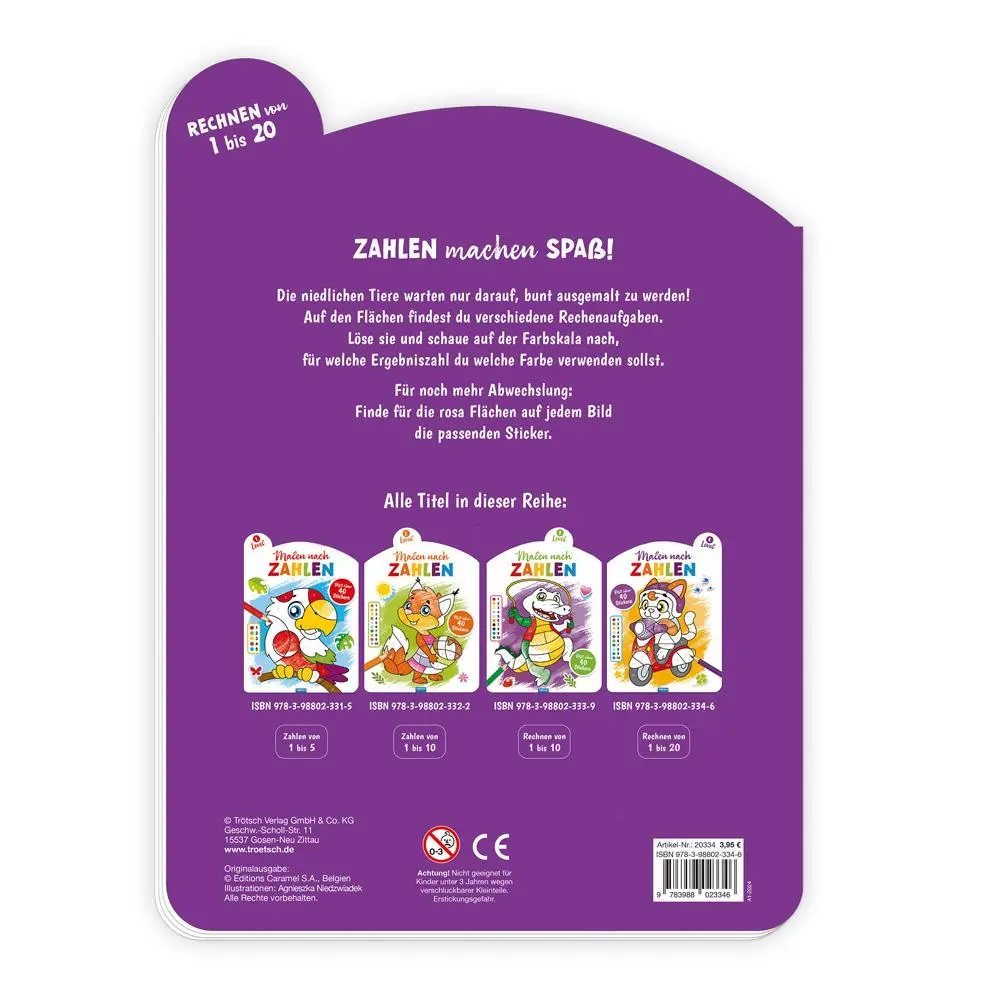 Bild: 9783988023346 | Trötsch Malen nach Zahlen 4. Level Malbuch | KG | Taschenbuch | 16 S. Bild: 9783988023346 | Trötsch Malen nach Zahlen 4. Level Malbuch | KG | Taschenbuch | 16 S.