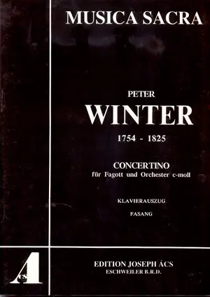 Cover: 9790007113346 | Concertino | c-Moll | Peter Winter | Klavierauszug | 2006