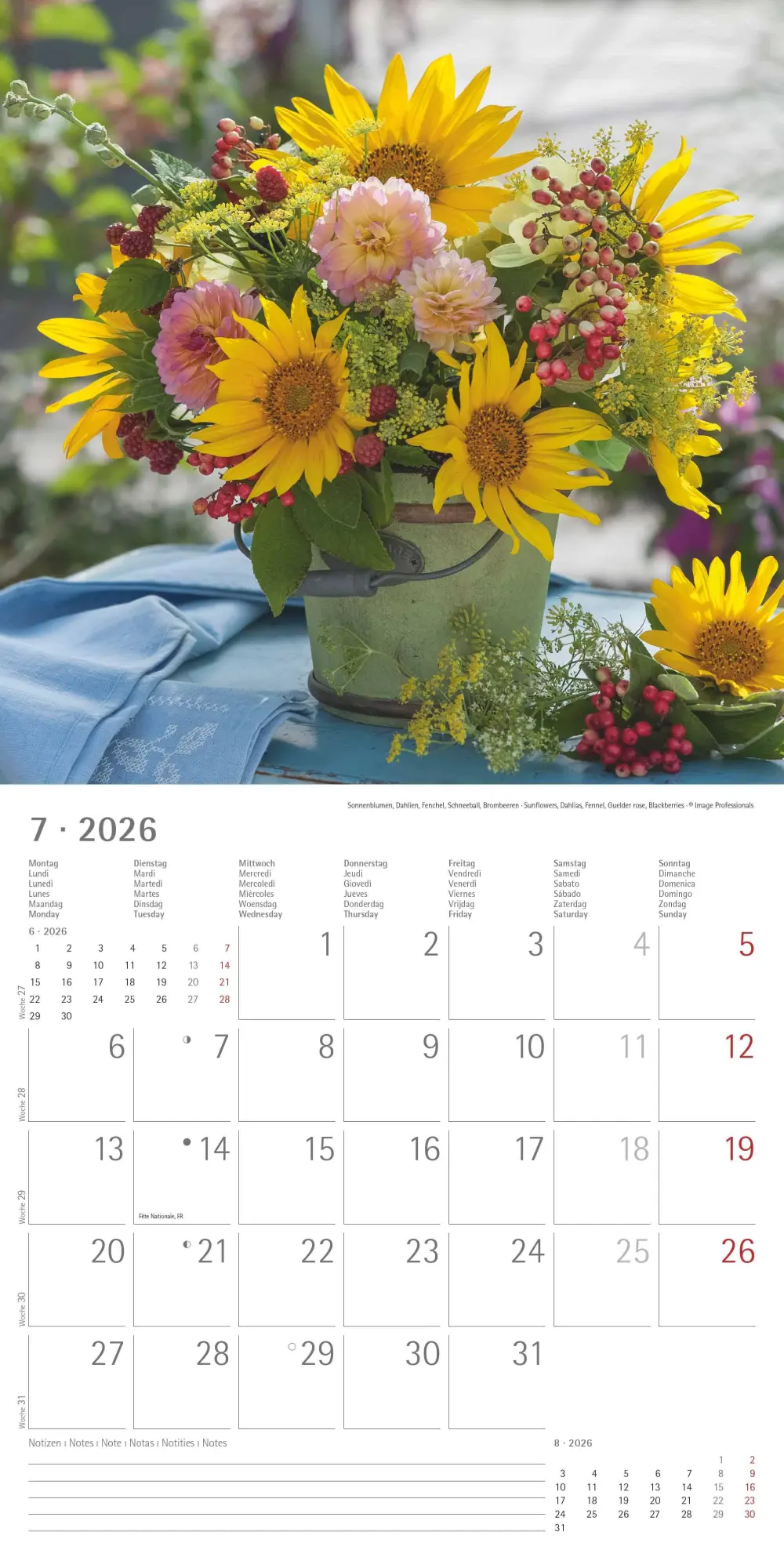 Bild: 4069095003446 | Alpha Edition - Blumenträume 2026 Broschürenkalender, 30x30cm,...
