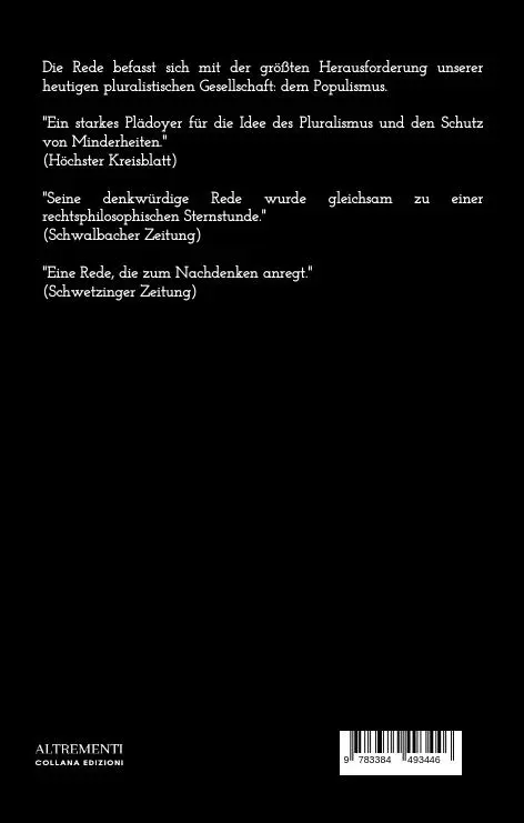 Rückseite: 9783384493446 | Demokratie &amp; Pluralismus | Ein Plädoyer für eine offene Gesellschaft