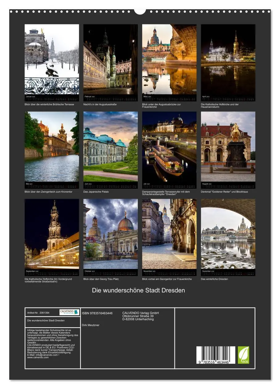 Bild: 9783516463446 | Die wunderschöne Stadt Dresden (hochwertiger Premium Wandkalender...
