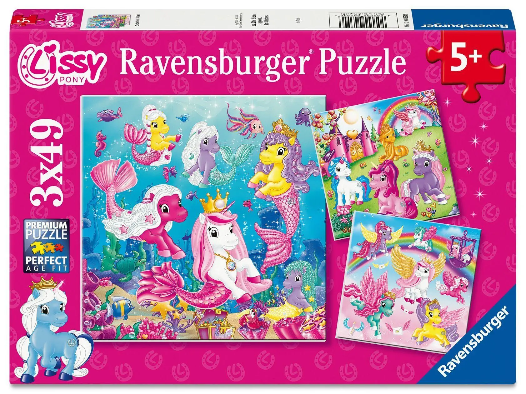 Cover: 4005555043546 | Kinderpuzzle 3x49 Teile - Lissy Pony - Zauberhafte Welten! | Spiel