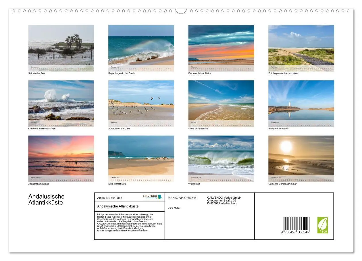 Bild: 9783457363546 | Andalusische Atlantikküste (hochwertiger Premium Wandkalender 2026...