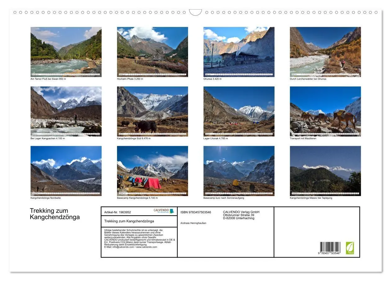 Bild: 9783457503546 | Trekking zum Kangchendzönga (Wandkalender 2026 DIN A2 quer),...