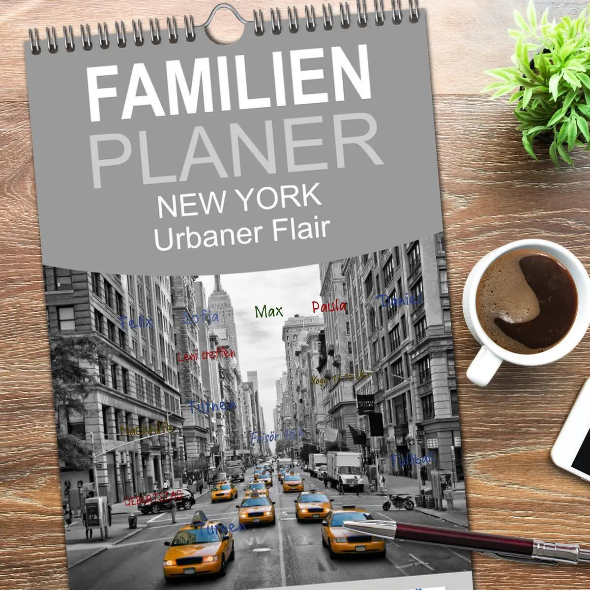 Bild: 9783516523546 | Familienplaner 2026 - NEW YORK Urbaner Flair mit 5 Spalten...