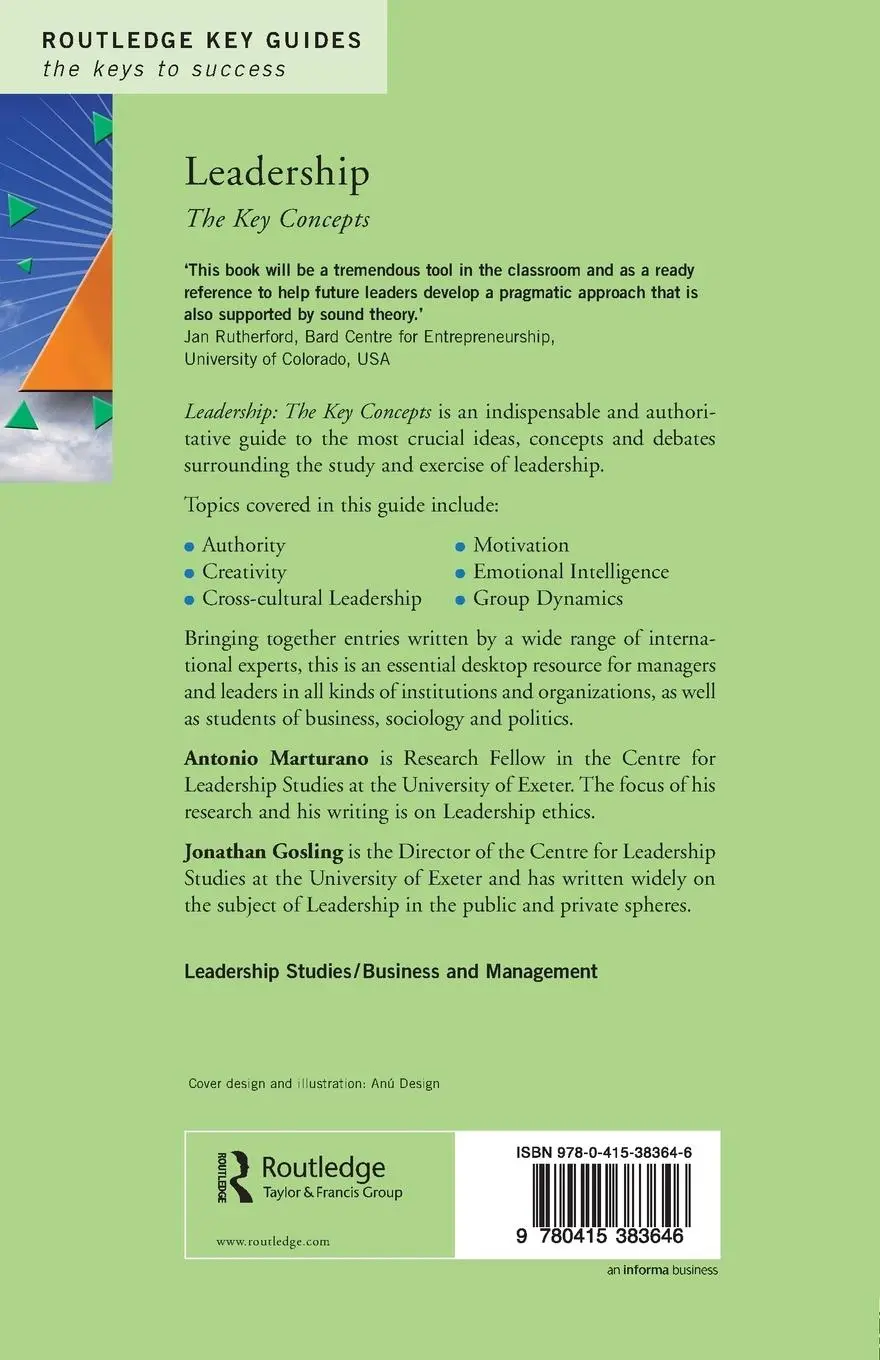 Rückseite: 9780415383646 | Leadership | The Key Concepts | Antonio Marturano (u. a.) | Buch