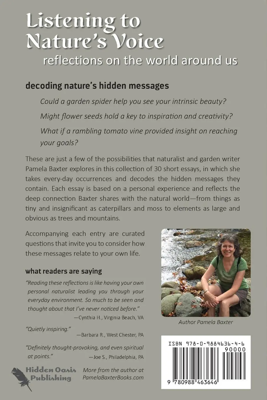 Rückseite: 9780988463646 | Listening to Nature's Voice | Reflections on the world around us