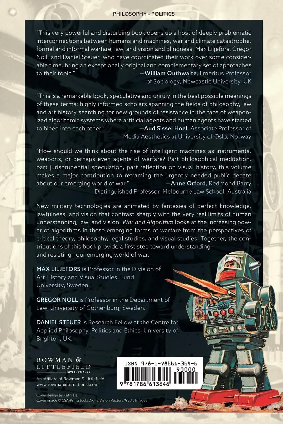 Rückseite: 9781786613646 | War and Algorithm | Max Liljefors (u. a.) | Taschenbuch | Englisch