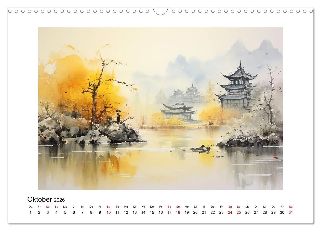 Bild: 9783457283646 | Heiwa - Friedliche Aquarelle im japanischen Stil (Wandkalender 2026...