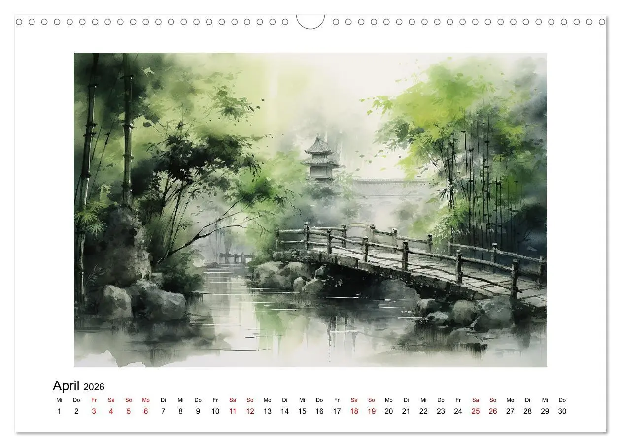Bild: 9783457283646 | Heiwa - Friedliche Aquarelle im japanischen Stil (Wandkalender 2026...