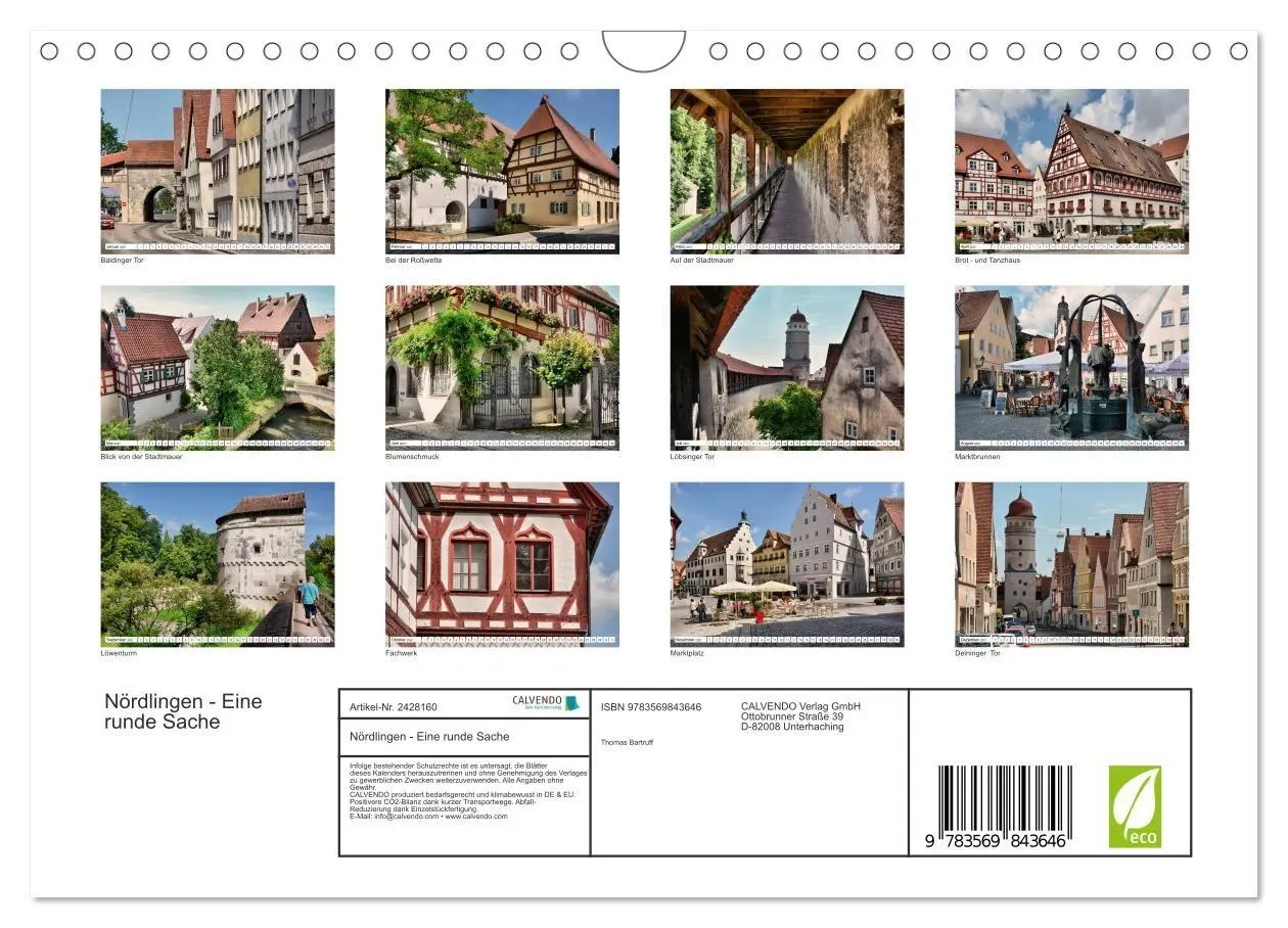 Bild: 9783569843646 | Nördlingen - Eine runde Sache (Wandkalender 2027 DIN A4 quer),...
