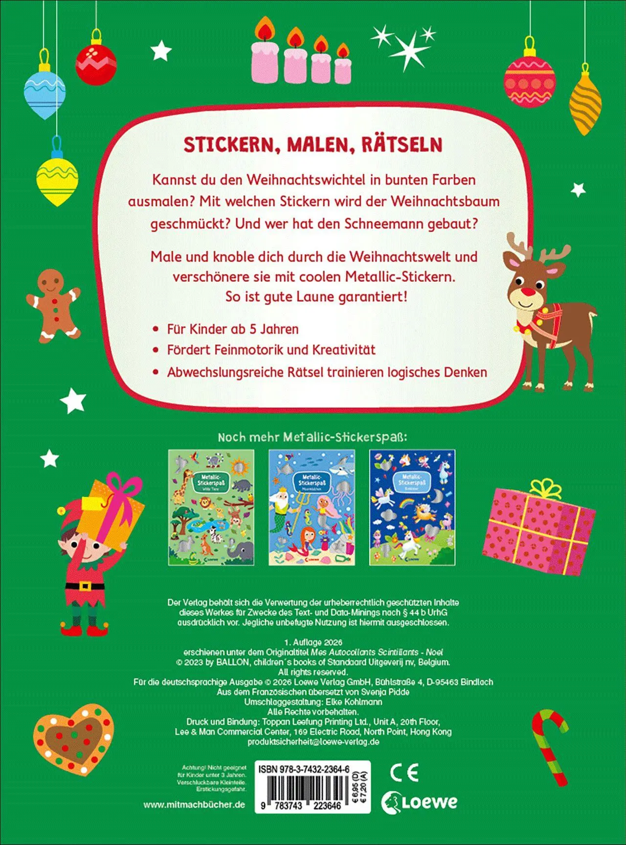Bild: 9783743223646 | Metallic-Stickerspaß - Weihnachten | Svenja Pidde | Taschenbuch | 2026