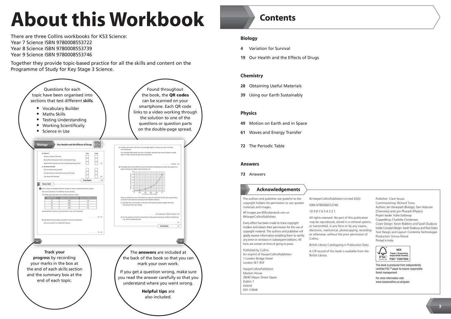 Bild: 9780008553746 | Ks3 Science Year 9 Workbook | Ideal for Year 9 | Collins Collins Ks3