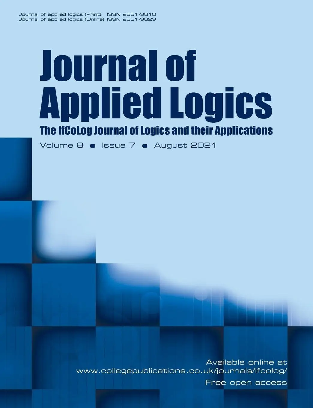 Cover: 9781848903746 | Journal of Applied Logics - IfCoLog Journal of Logics and their...