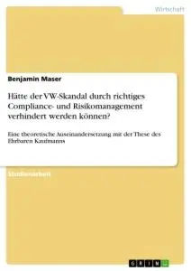 Cover: 9783346083746 | Hätte der VW-Skandal durch richtiges Compliance- und...