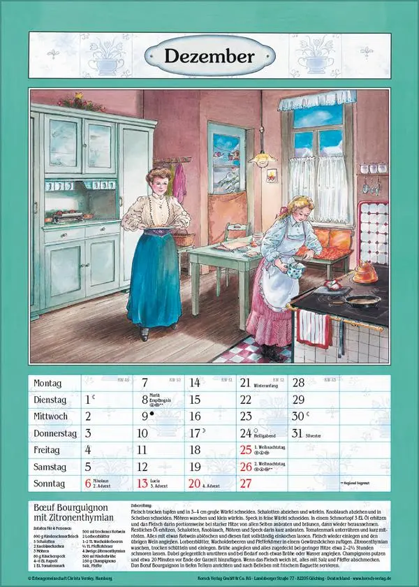 Bild: 9783731883746 | Aus Großmutters Küche 2026 | Verlag Korsch | Kalender | 13 S. | 2026