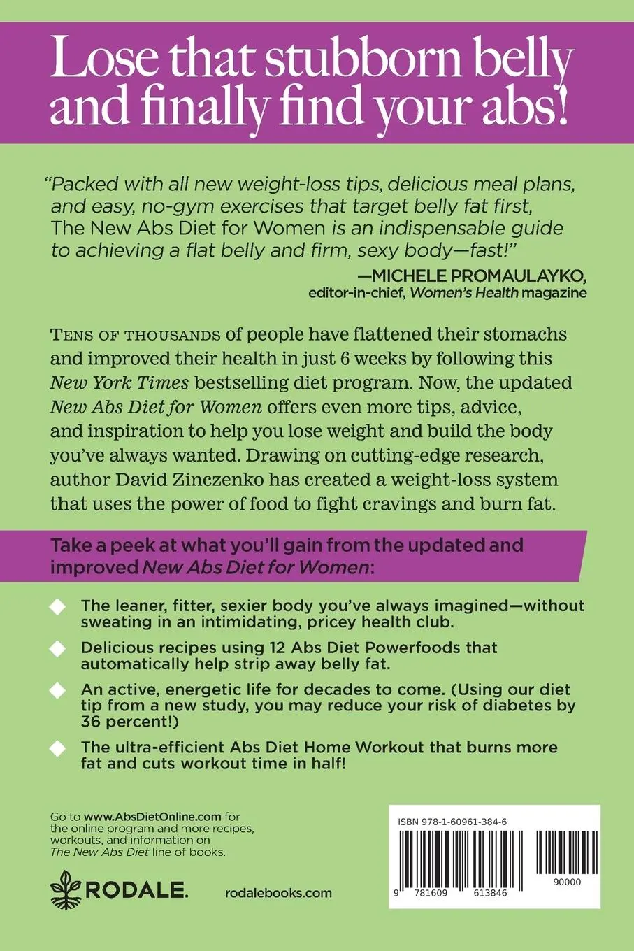 Rückseite: 9781609613846 | The New Abs Diet for Women | David Zinczenko | Taschenbuch | Englisch