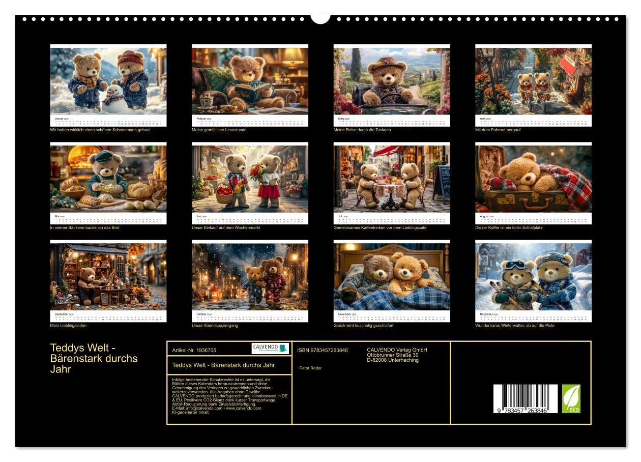 Bild: 9783457263846 | Teddys Welt - Bärenstark durchs Jahr (hochwertiger Premium...