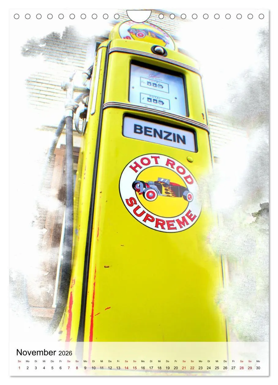 Bild: 9783516353846 | Gasoline - Vintage Tanksäulen in Szene gesetzt (Wandkalender 2026...