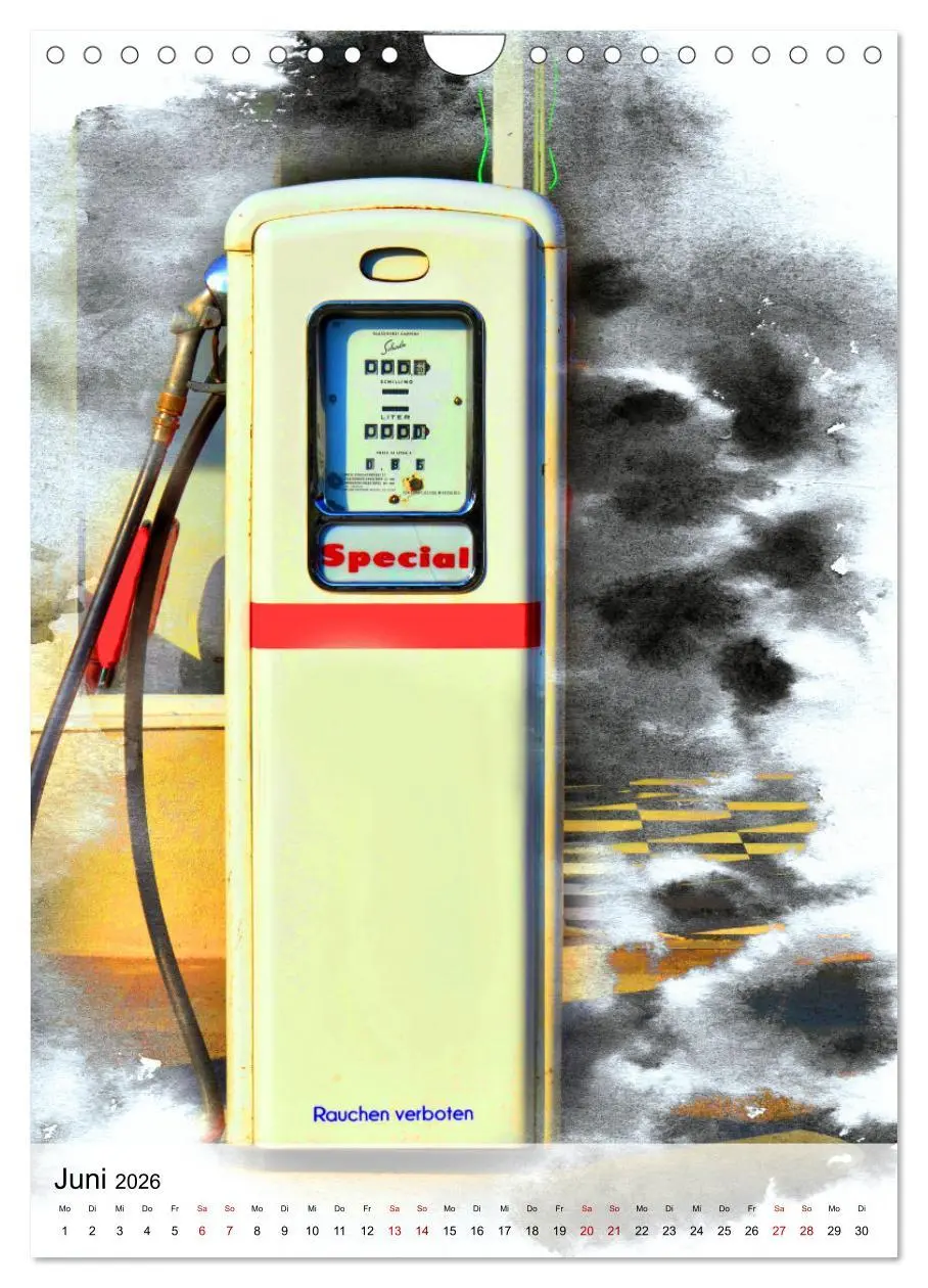 Bild: 9783516353846 | Gasoline - Vintage Tanksäulen in Szene gesetzt (Wandkalender 2026...
