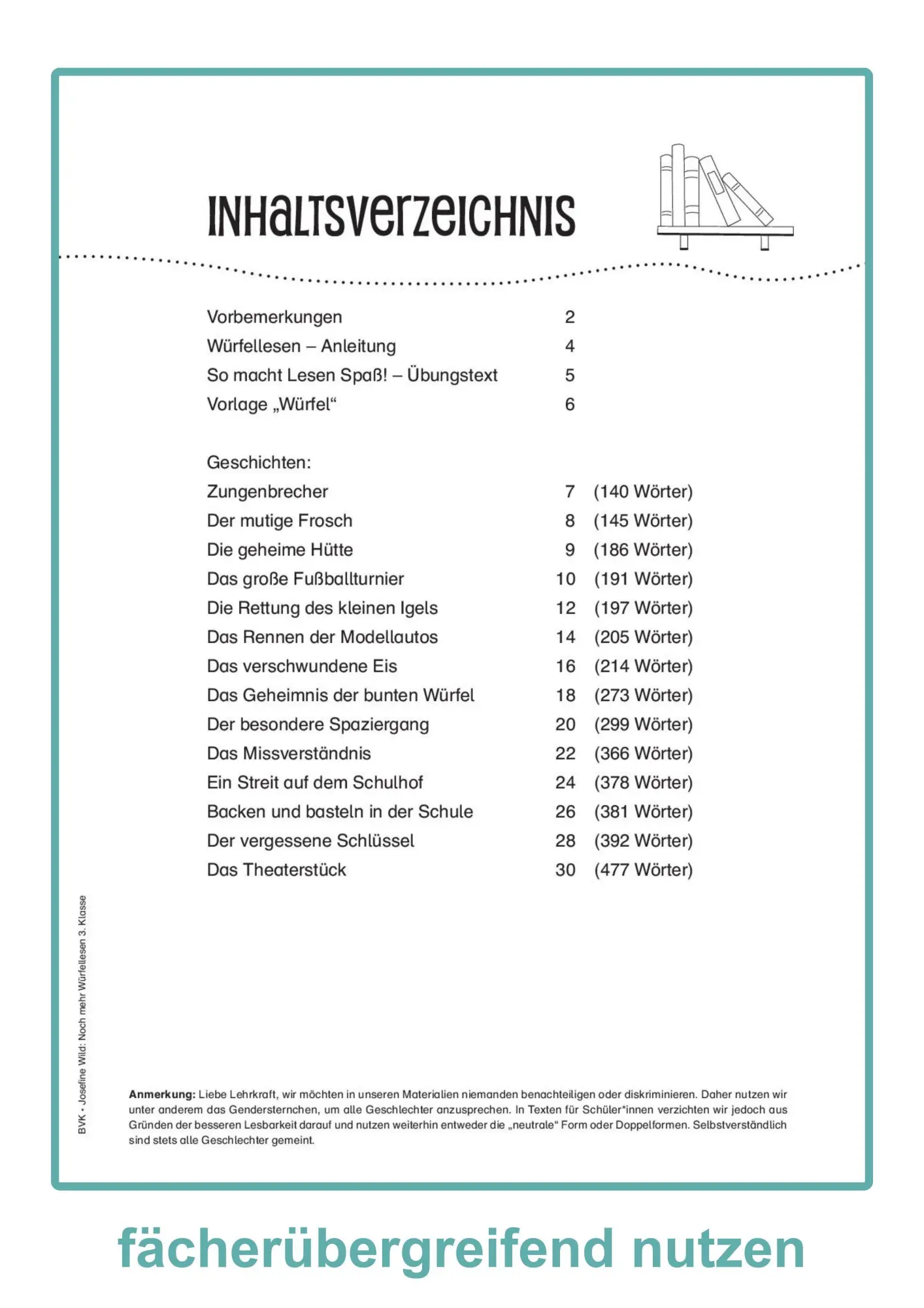 Bild: 9783965203846 | Noch mehr Würfellesen 3. Klasse | Josefine Wild | Broschüre | Lesezeit