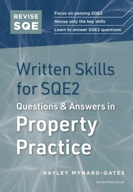 Cover: 9781914213946 | Revise SQE Written Skills for SQE2: Questions &amp; Answers in Property...