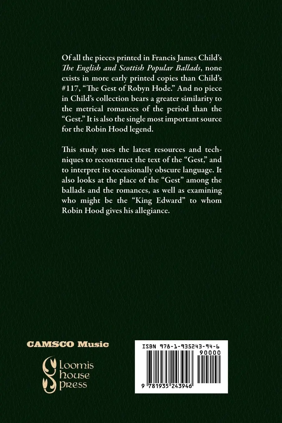 Rückseite: 9781935243946 | The Gest of Robyn Hood | Robert B. Waltz | Taschenbuch | Englisch