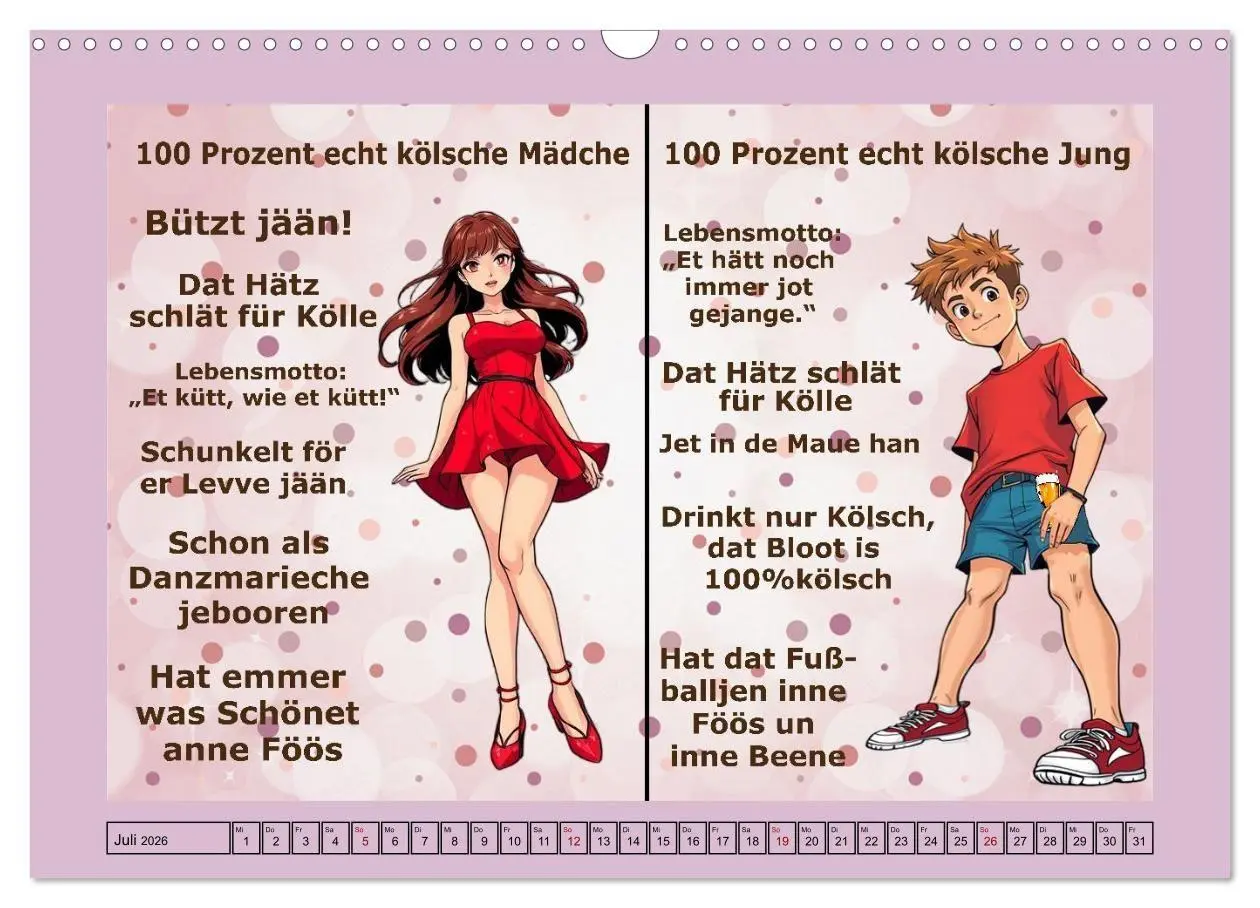 Bild: 9783516653946 | Kölscher Frohsinn auf Kölsch (Wandkalender 2026 DIN A3 quer),...