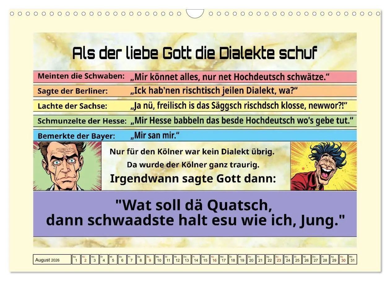 Bild: 9783516653946 | Kölscher Frohsinn auf Kölsch (Wandkalender 2026 DIN A3 quer),...