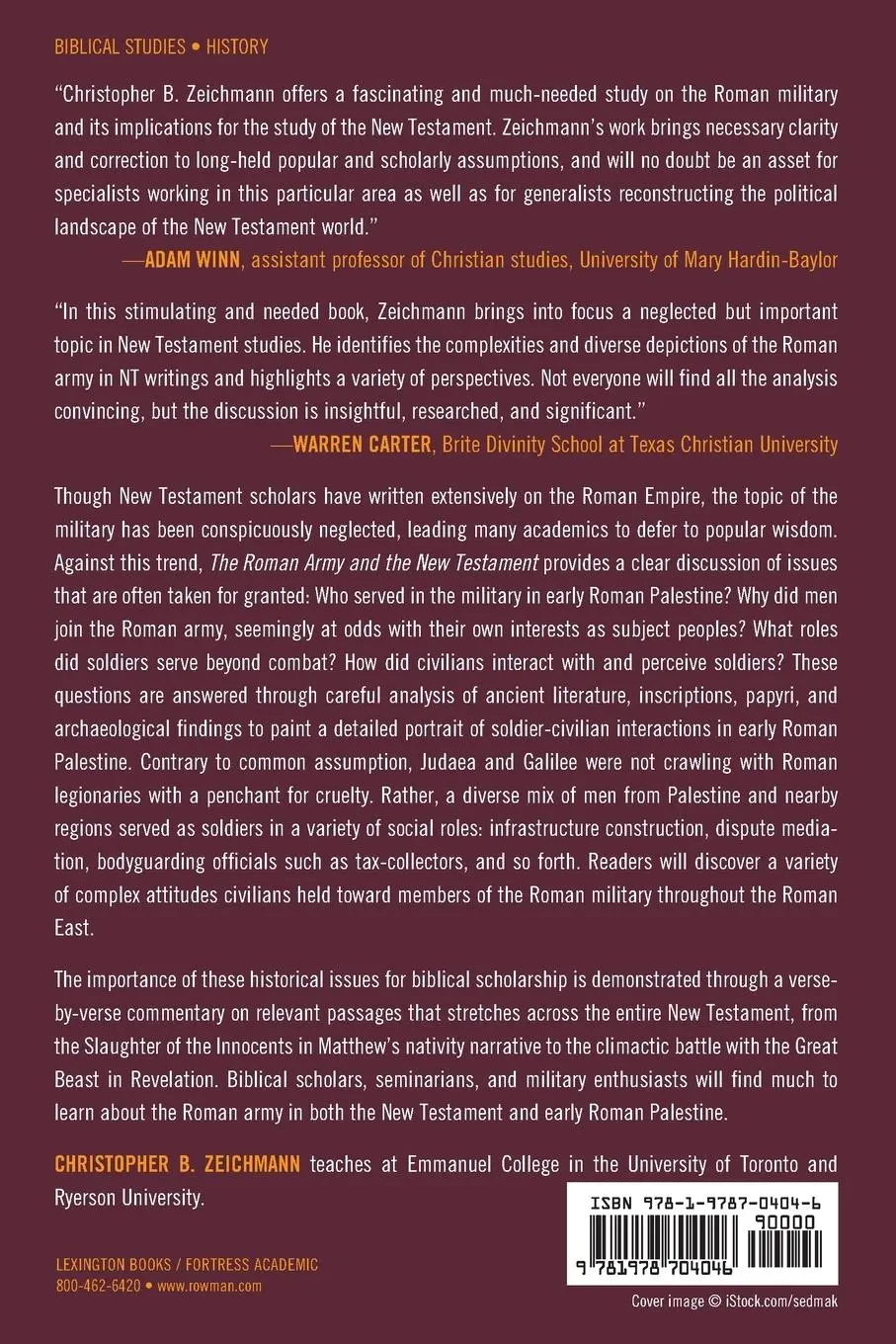 Rückseite: 9781978704046 | The Roman Army and the New Testament | Christopher B. Zeichmann | Buch