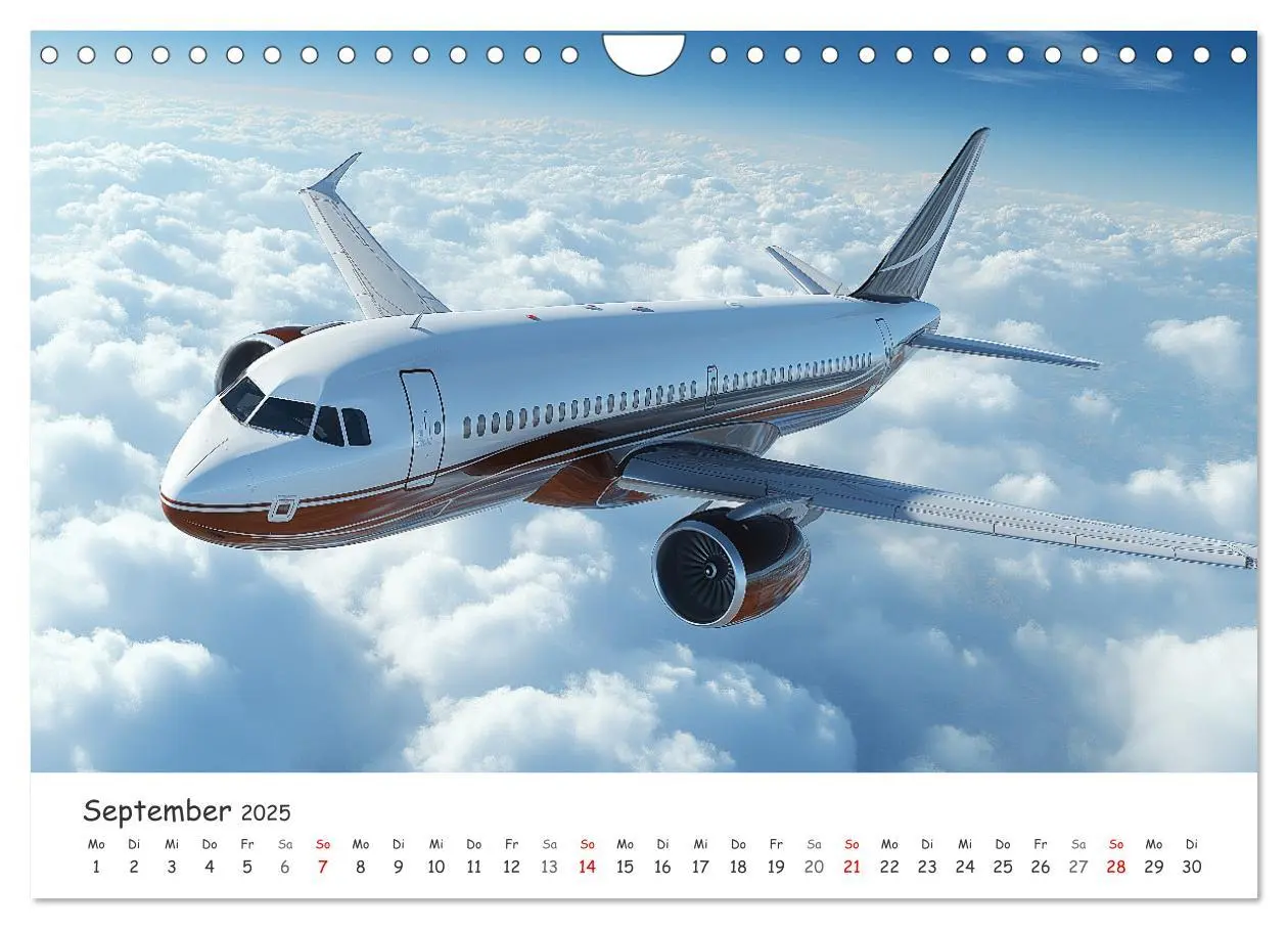 Bild: 9783457214046 | Flugzeugkalender - Die schönsten Passagiermaschinen (Wandkalender...