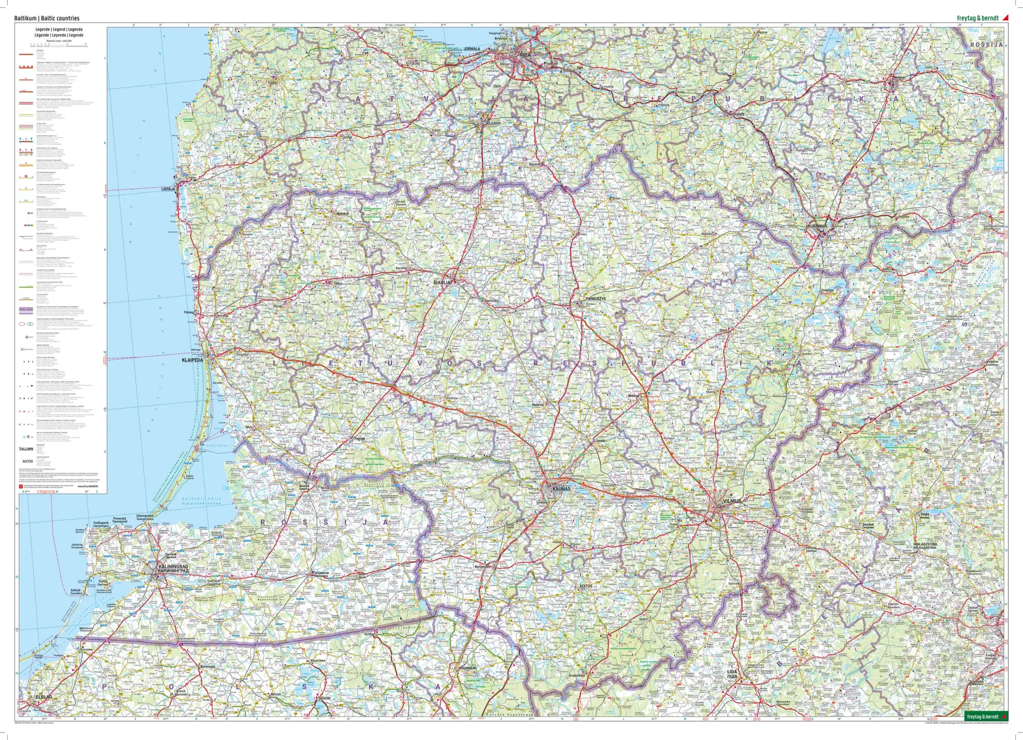 Bild: 9783707924046 | Baltikum, Straßenkarte 1:400.000, freytag &amp; berndt | Freytag &amp; Berndt