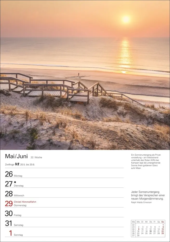 Bild: 9783840034046 | Sylt Wochenplaner 2025 - 53 Blatt mit Zitaten und Wochenchronik | 2025