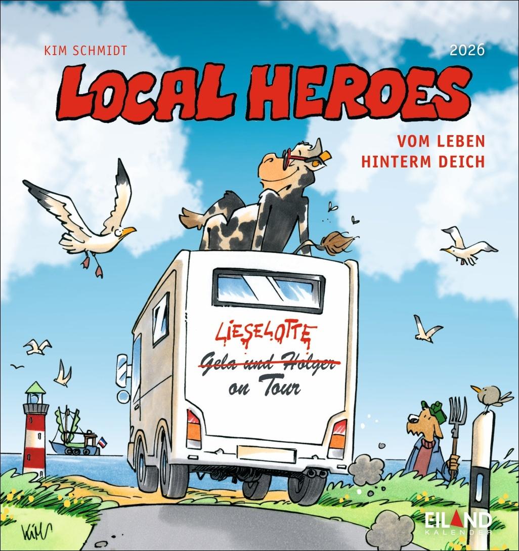 Cover: 9783964024046 | Local Heroes Postkartenkalender 2026 - Vom Leben hinter´m Deich | 2026