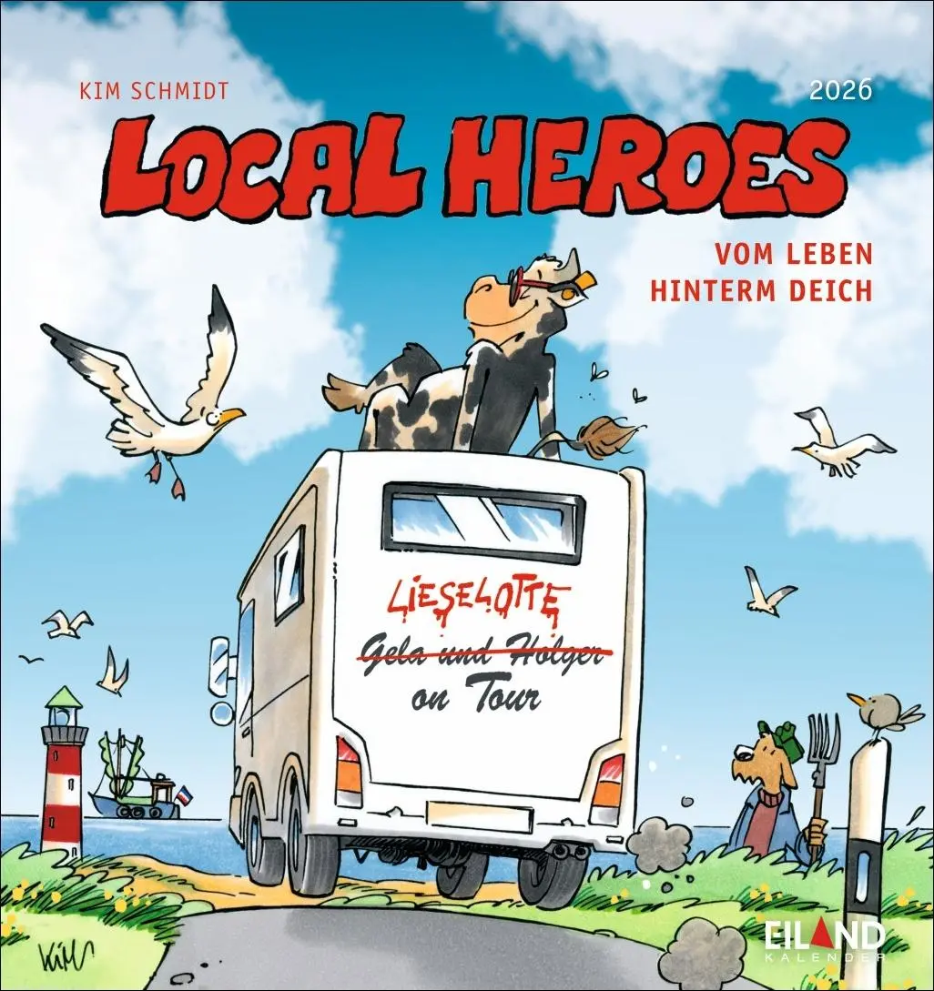 Cover: 9783964024046 | Local Heroes Postkartenkalender 2026 - Vom Leben hinter´m Deich | 2026