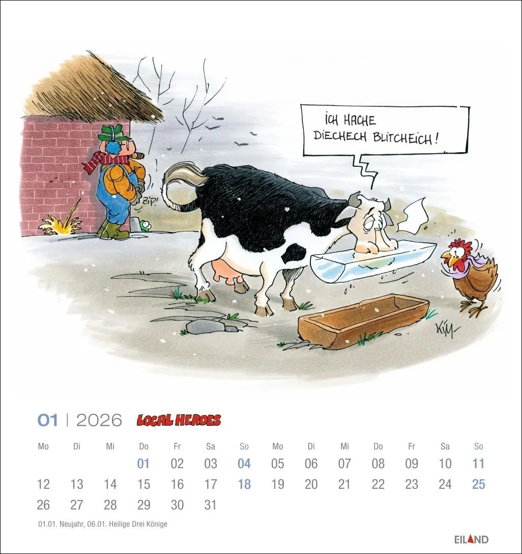 Bild: 9783964024046 | Local Heroes Postkartenkalender 2026 - Vom Leben hinter´m Deich | 2026