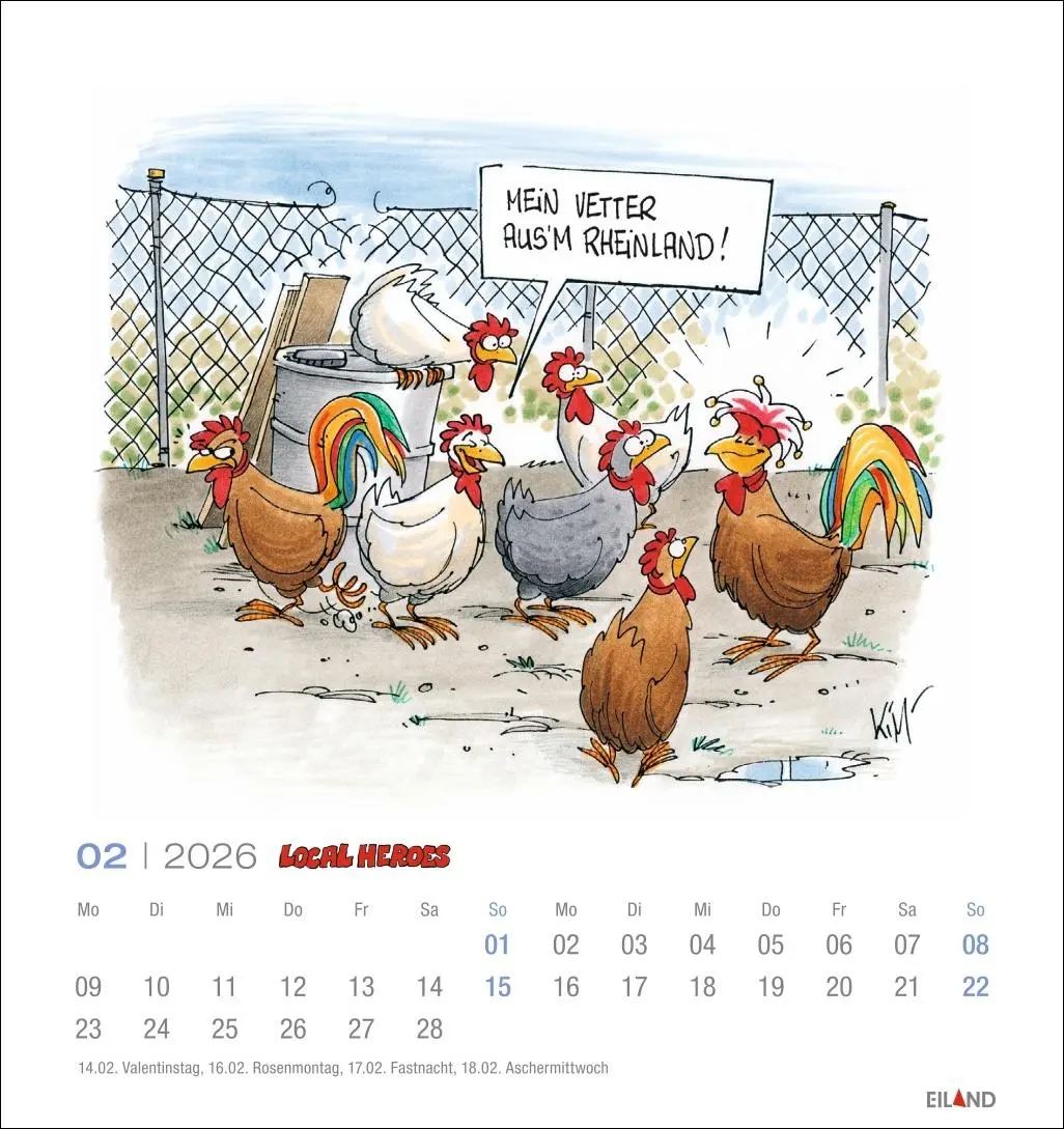 Bild: 9783964024046 | Local Heroes Postkartenkalender 2026 - Vom Leben hinter´m Deich | 2026