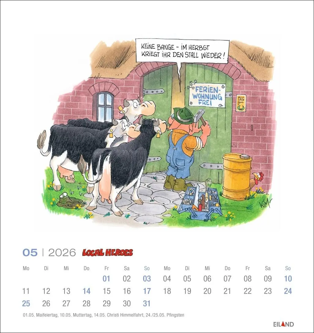 Bild: 9783964024046 | Local Heroes Postkartenkalender 2026 - Vom Leben hinter´m Deich | 2026