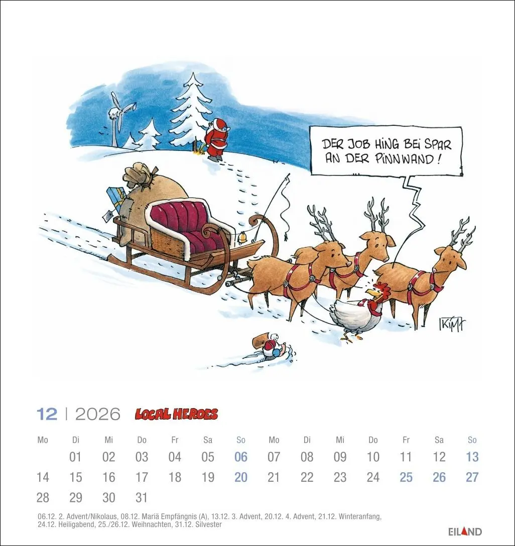 Bild: 9783964024046 | Local Heroes Postkartenkalender 2026 - Vom Leben hinter´m Deich | 2026