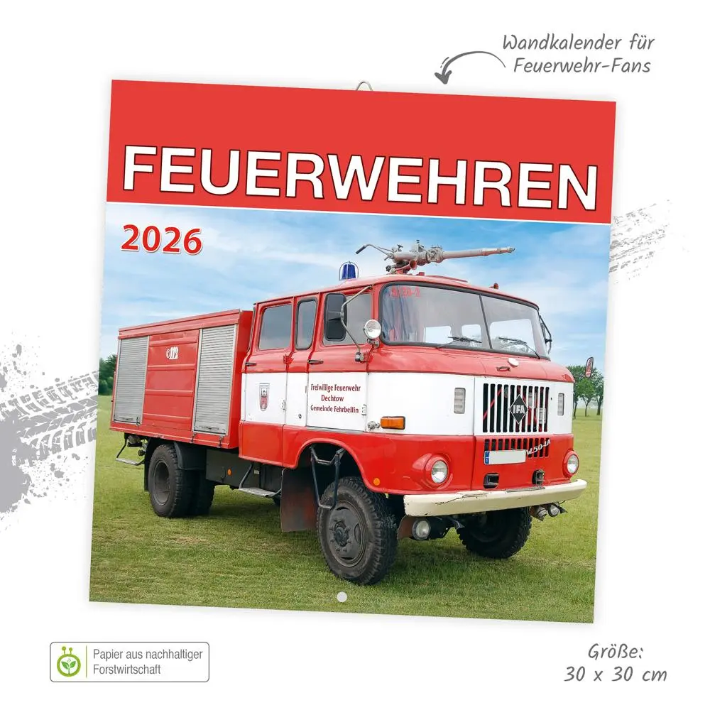 Bild: 9783988024046 | Trötsch Broschürenkalender Feuerwehren 2026 | Wandplaner | KG | XXIV