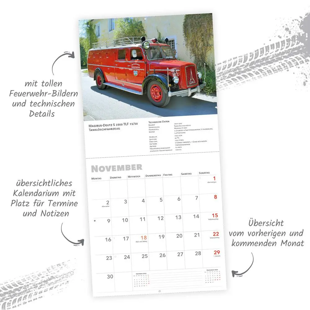 Bild: 9783988024046 | Trötsch Broschürenkalender Feuerwehren 2026 | Wandplaner | KG | XXIV