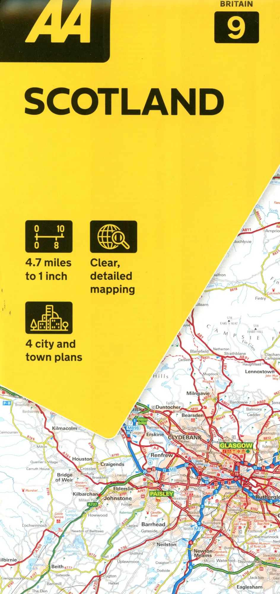Cover: 9780749584146 | 09 Scotland | 1:300000 | (Land-)Karte | AA Road Atlas Britain | 2024