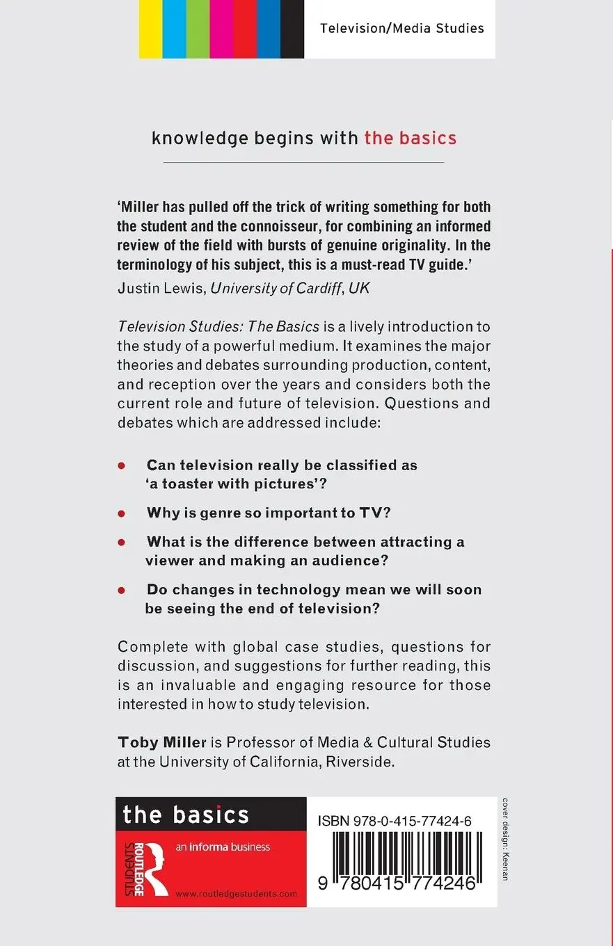 Rückseite: 9780415774246 | Television Studies | The Basics | Toby Miller | Taschenbuch | Englisch