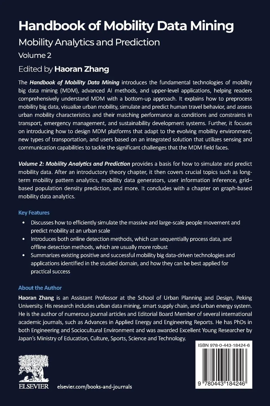 Rückseite: 9780443184246 | Handbook of Mobility Data Mining, Volume 2 | Haoran Zhang | Buch