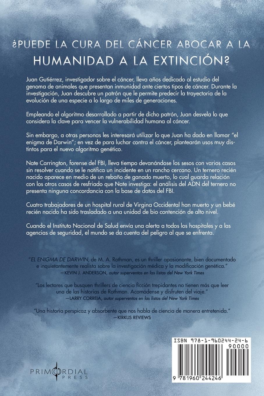 Rückseite: 9781960244246 | EL ENIGMA DE DARWIN | M. A. Rothman | Taschenbuch | Spanisch | 2023