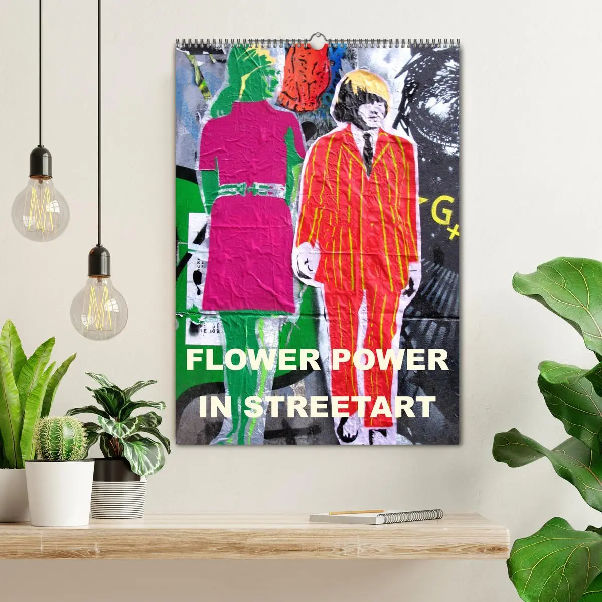 Bild: 9783516384246 | Flower Power in StreetArt (Wandkalender 2026 DIN A2 hoch), CALVENDO...
