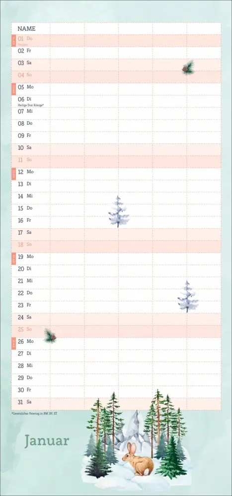 Bild: 9783756414246 | tm Tiere des Waldes Familienplaner 2026 | Kalender | 13 S. | Deutsch