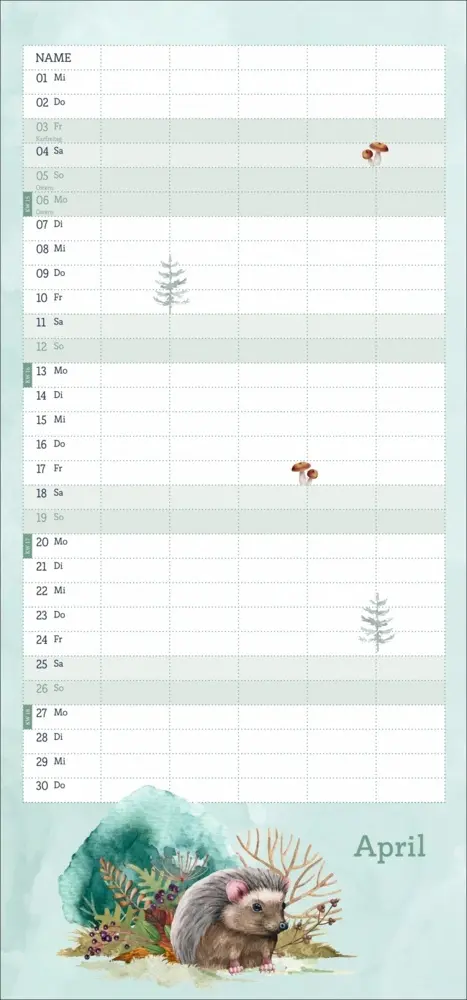 Bild: 9783756414246 | tm Tiere des Waldes Familienplaner 2026 | Kalender | 13 S. | Deutsch